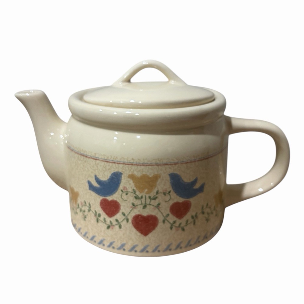 Vintage Country Cottage by Ranmaru Teapot Cottage Core Grandma Core Hearts Birds